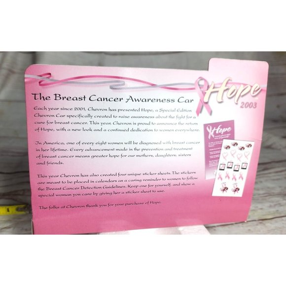 The Chevron Cars Hope 2003 Techron - Breast Cancer Awareness Toy Collectible - Picture 8 of 16